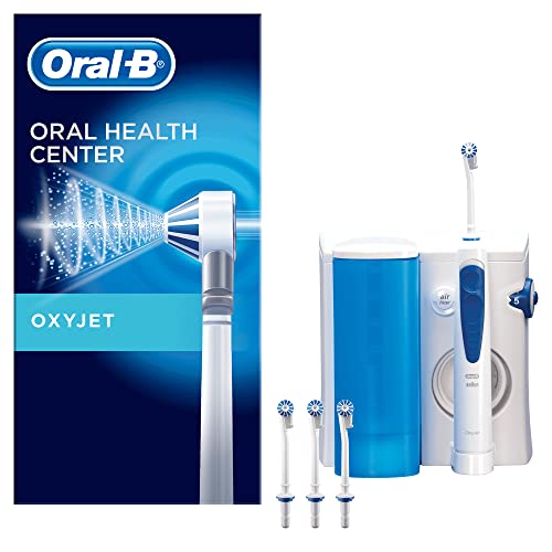 Oral-B Oxyjet Idropulsore Dentale, 4 Testine, con Tecnologia Microbollicine, Pulizia Profonda, Batteria Litio, Idea Regalo, Bianco